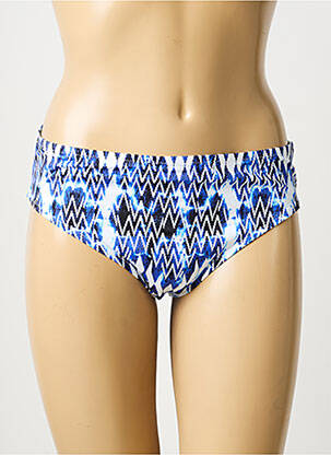 Bas de maillot de bain imprimé fantaisie culotte bleu LIDEA femme