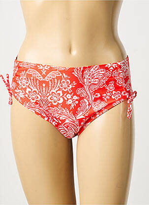 Bas de maillot de bain imprimé fleurs culotte rouge ANTIGEL femme