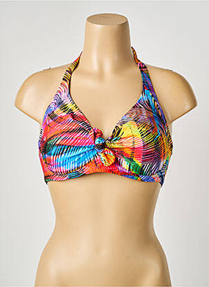 Haut de maillot de bain stretch haut soutien-gorge balconnet bleu ANTIGEL femme