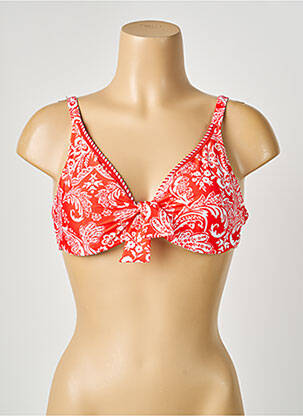 Haut de maillot de bain stretch haut soutien-gorge balconnet orange ANTIGEL femme