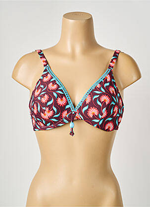 Haut de maillot de bain stretch haut soutien-gorge balconnet rouge ANTIGEL femme