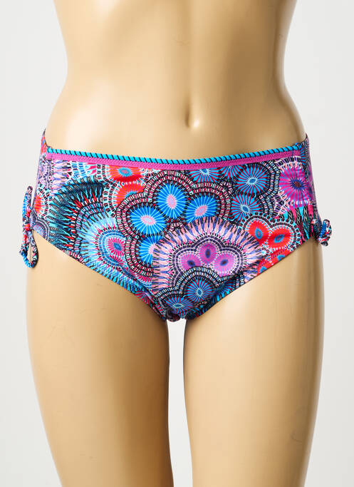 Bas de maillot de bain imprimé fantaisie culotte bleu ANTIGEL femme