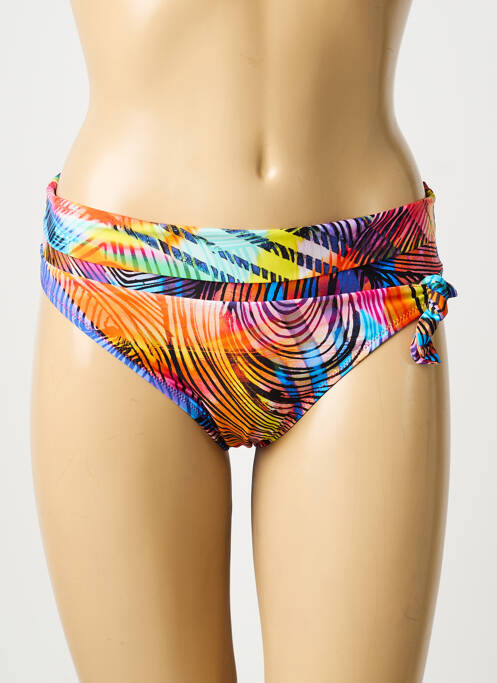 Bas de maillot de bain imprimé fantaisie culotte bleu ANTIGEL femme