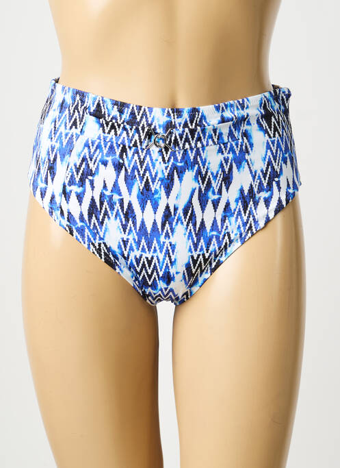 Bas de maillot de bain imprimé fantaisie culotte bleu LIDEA femme