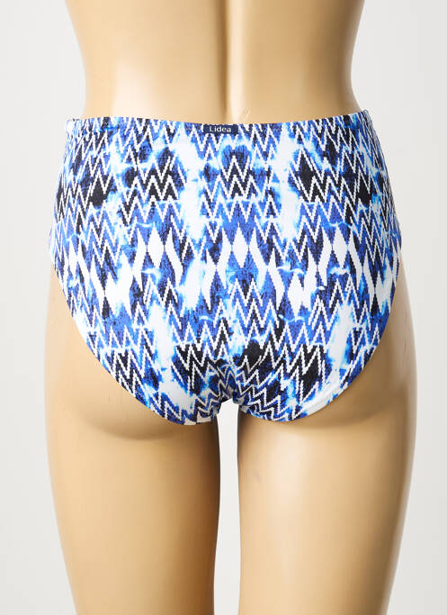 Bas de maillot de bain imprimé fantaisie culotte bleu LIDEA femme