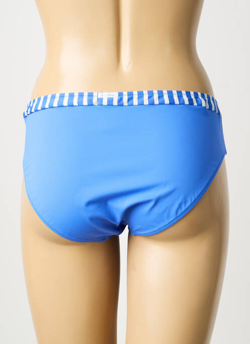Bas de maillot de bain effet matière satinée culotte bleu LIDEA femme