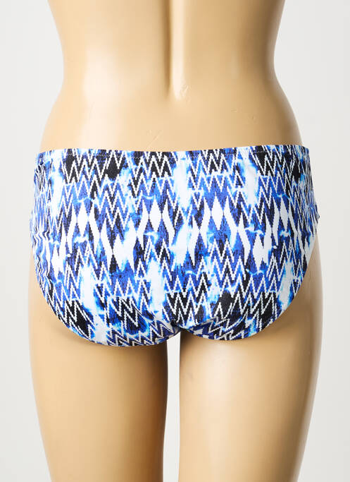 Bas de maillot de bain imprimé fantaisie culotte bleu LIDEA femme