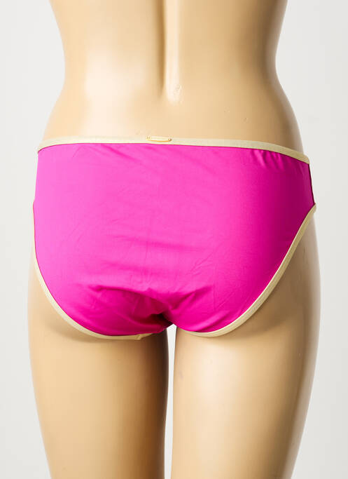 Bas de maillot de bain effet matière satinée culotte rose GRAIN DE SABLE femme