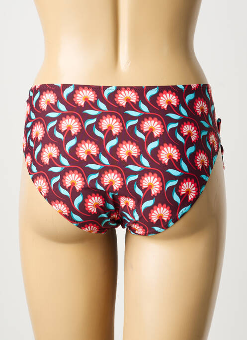 Bas de maillot de bain imprimé fleurs culotte rouge ANTIGEL femme