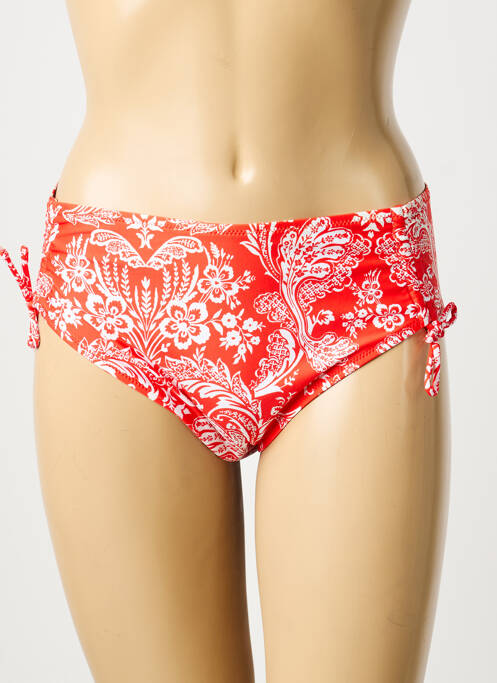 Bas de maillot de bain imprimé fleurs culotte rouge ANTIGEL femme