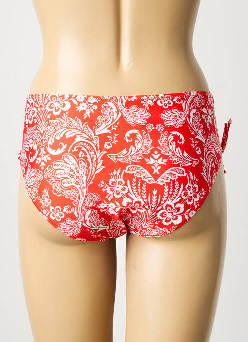 Bas de maillot de bain imprimé fleurs culotte rouge ANTIGEL femme