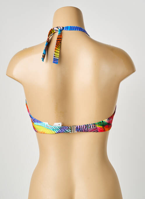 Haut de maillot de bain stretch haut soutien-gorge balconnet bleu ANTIGEL femme