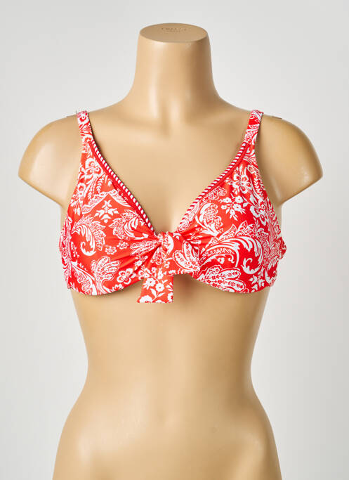 Haut de maillot de bain stretch haut soutien-gorge balconnet orange ANTIGEL femme