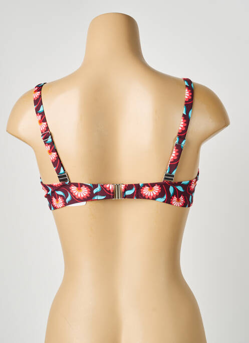 Haut de maillot de bain stretch haut soutien-gorge balconnet rouge ANTIGEL femme