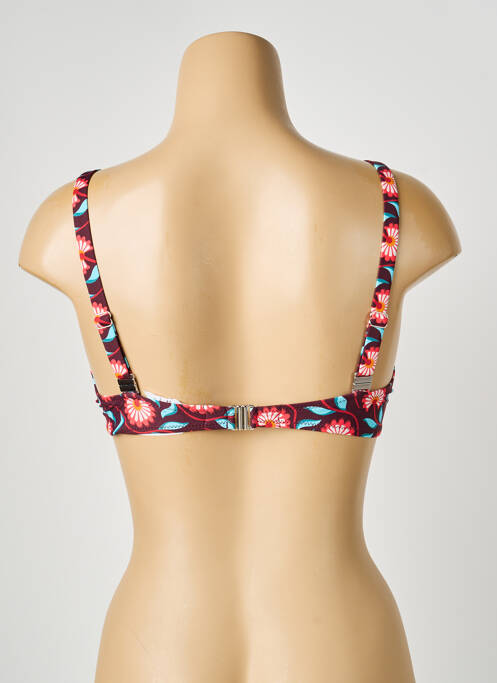 Haut de maillot de bain stretch haut soutien-gorge balconnet rouge ANTIGEL femme