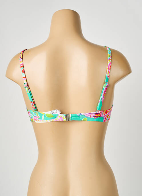 Haut de maillot de bain stretch haut soutien-gorge balconnet vert ANTIGEL femme