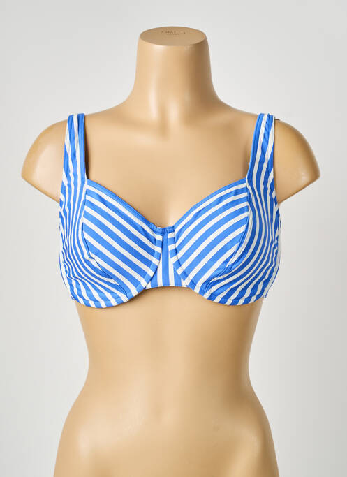 Soutien-gorge effet matière satinée haut soutien-gorge emboitant bleu LIDEA femme