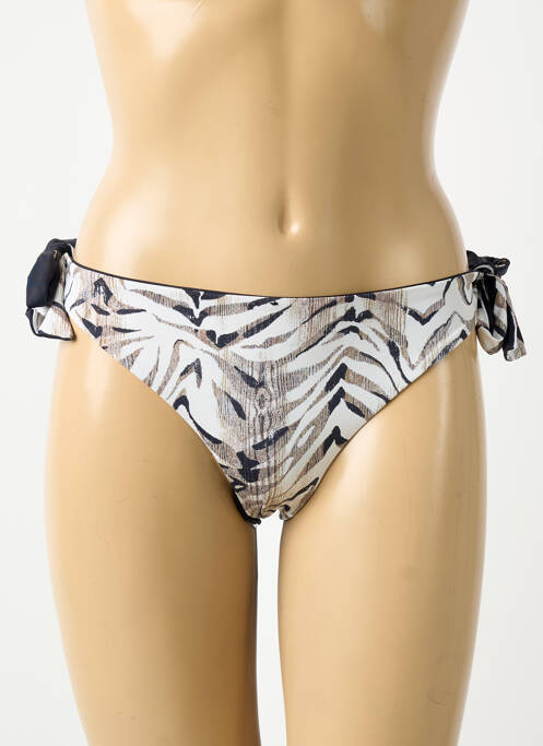 Bas de maillot de bain imprimé fantaisie culotte noir AUBADE femme