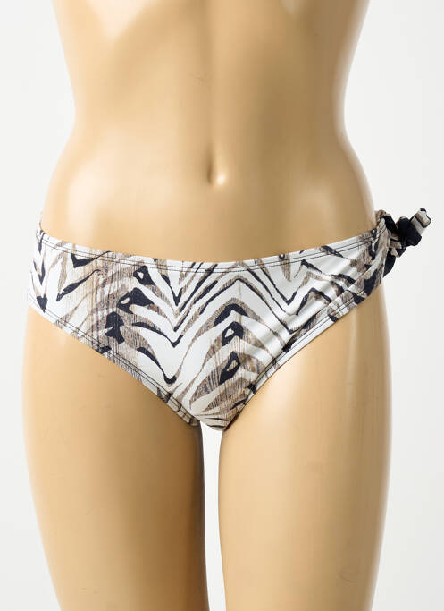 Bas de maillot de bain imprimé fantaisie culotte beige AUBADE femme