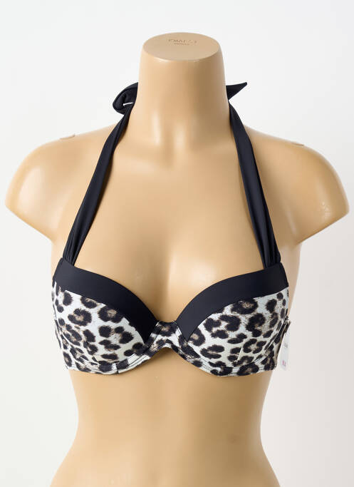 Haut de maillot de bain stretch haut soutien-gorge push-up noir AUBADE femme