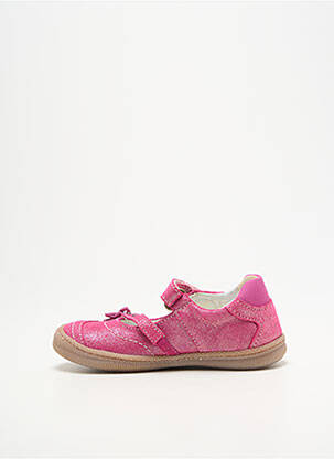 Ballerines tissage satiné bout rond rose PRIMIGI fille