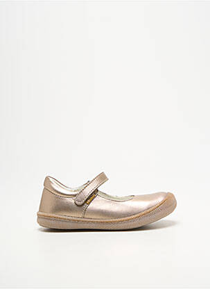 Ballerines tissage satiné bout rond or PRIMIGI fille