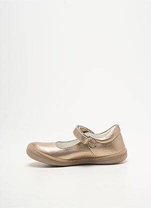 Ballerines tissage satiné bout rond or PRIMIGI fille