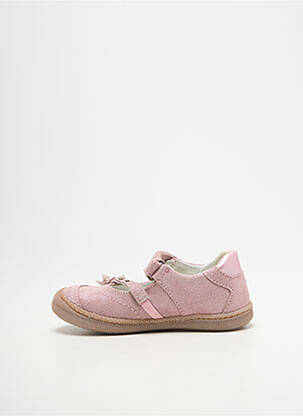 Ballerines tissage satiné bout rond rose PRIMIGI fille