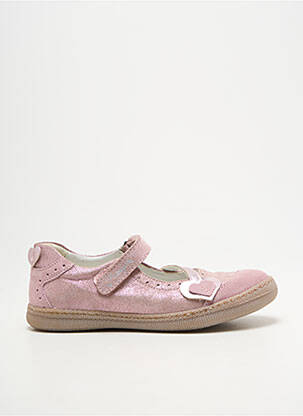 Ballerines tissage satiné bout rond rose PRIMIGI fille