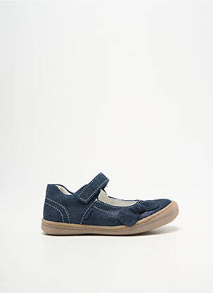 Ballerines tissage satiné bout rond bleu PRIMIGI fille