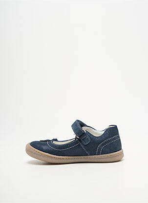 Ballerines tissage satiné bout rond bleu PRIMIGI fille