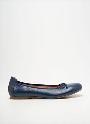 Ballerines tissage satiné talon plat jusqu'à 3cm bleu ACEBOS femme