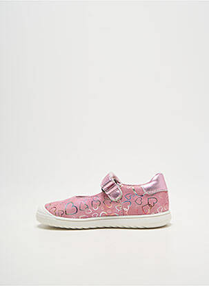 Ballerines tissage satiné bout rond rose ACEBOS fille
