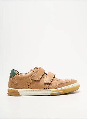 Baskets semelle amovible bout rond marron SHOO POM garçon