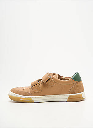 Baskets semelle amovible bout rond marron SHOO POM garçon