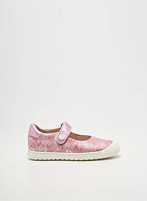 Ballerines tissage satiné bout rond rose ACEBOS fille