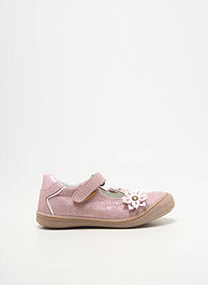 Ballerines tissage satiné bout rond rose PRIMIGI fille