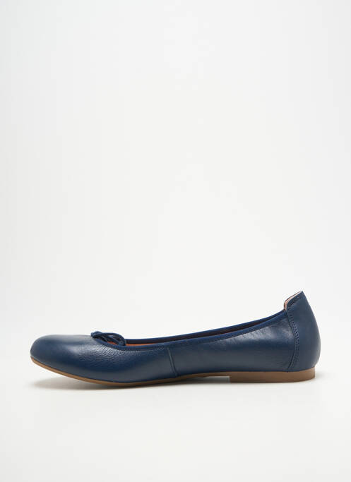 Ballerines tissage satiné talon plat jusqu'à 3cm bleu ACEBOS femme