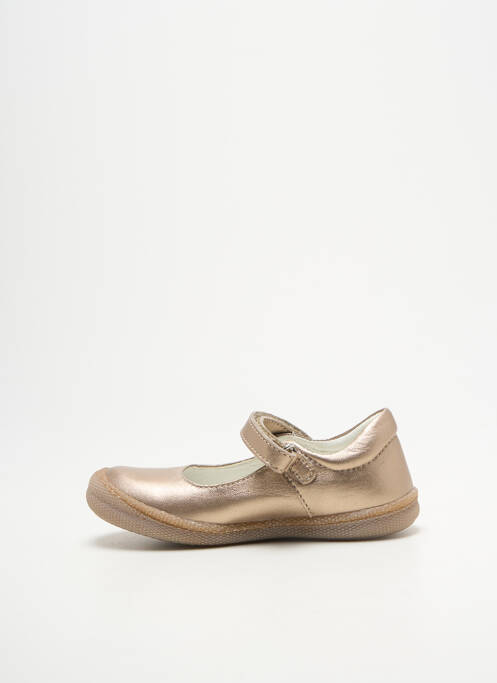 Ballerines tissage satiné bout rond or PRIMIGI fille