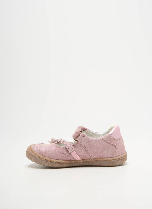 Ballerines tissage satiné bout rond rose PRIMIGI fille