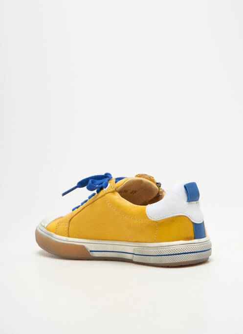 Baskets tissage satiné bout rond jaune ACEBOS garcon