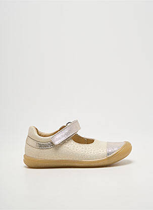 Ballerines tissage satiné bout rond or BELLAMY fille