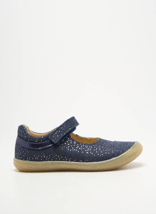 Ballerines tissage satiné bout rond bleu BELLAMY fille