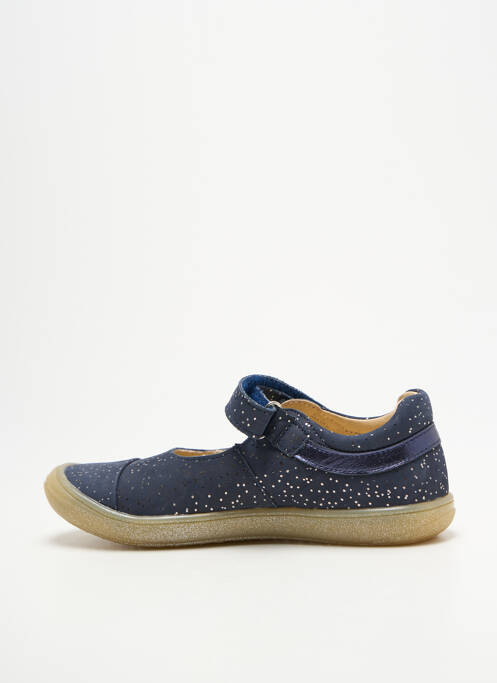 Ballerines tissage satiné bout rond bleu BELLAMY fille