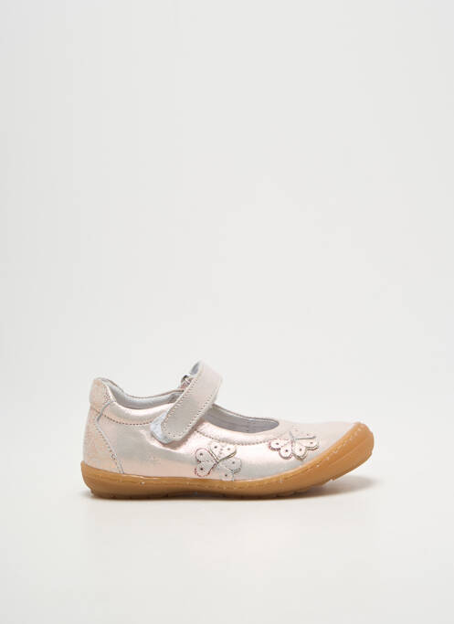 Ballerines tissage satiné bout rond rose BELLAMY fille