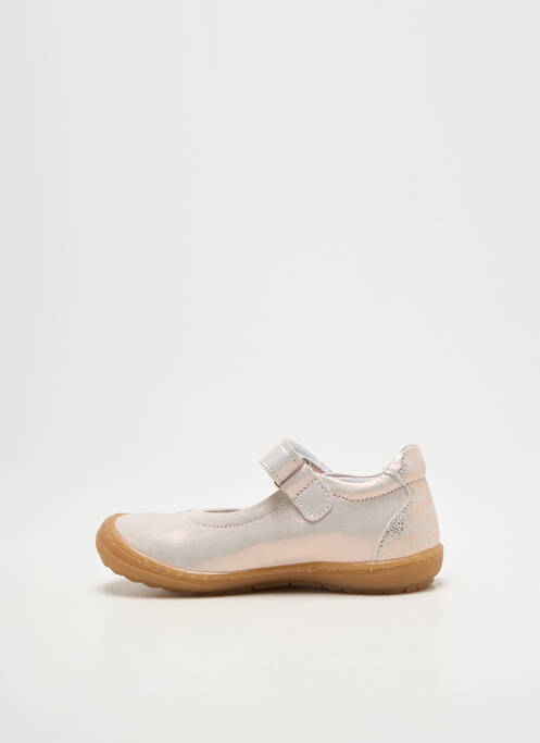 Ballerines tissage satiné bout rond rose BELLAMY fille