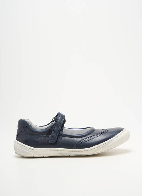 Ballerines tissage satiné bout rond bleu LITTLE MARY fille