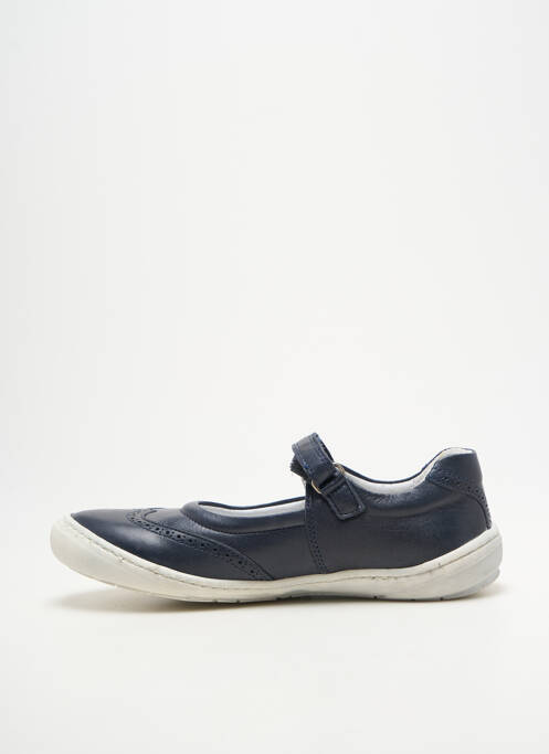 Ballerines tissage satiné bout rond bleu LITTLE MARY fille