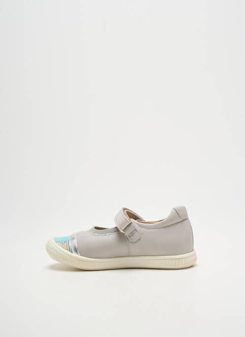Ballerines tissage satiné bout rond gris BABYBOTTE fille