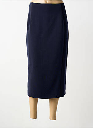 Jupe longue fermeture zippée au dos bleu PERSONA BY MARINA RINALDI femme